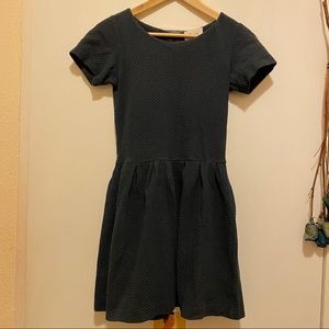 Navy blue waffle print Ganni dress XS